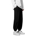 Men’s Casual Loose Ice Silk 3/4 Pants for Spring/Summer - black / XL