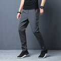 Men’s Casual Pants Straight Slim Fit Elastic Waist Jogger Korean Classic Blue Black Gray Male Brand Trousers Plus Size