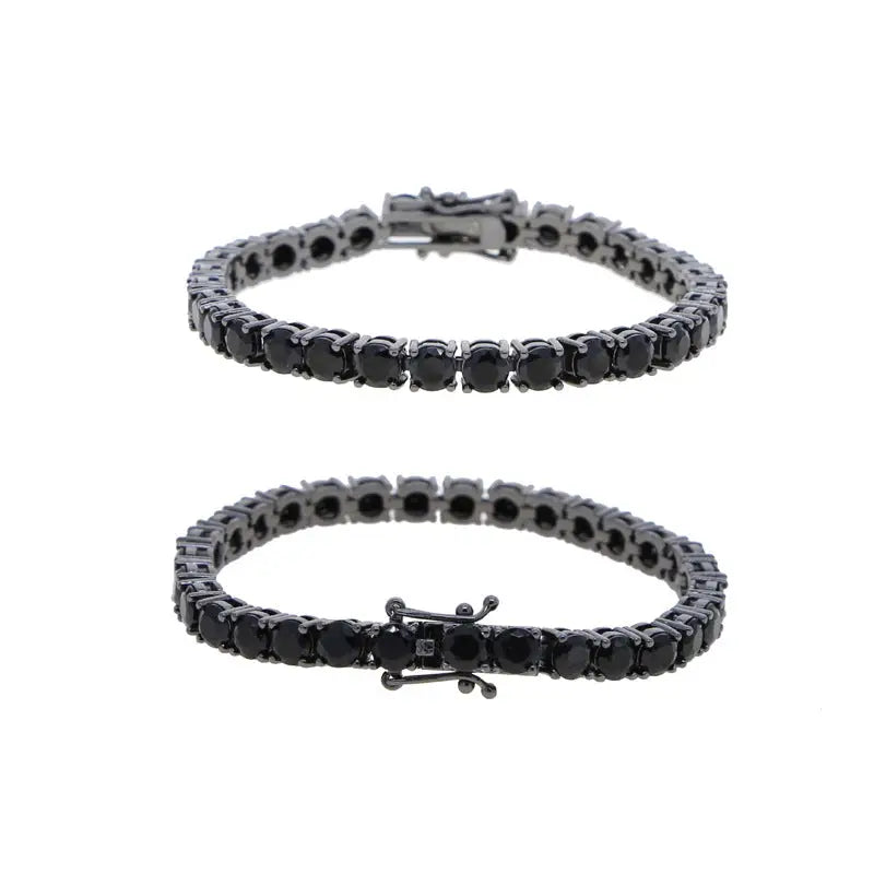 Men's Hip Hop Black Zircon Bracelet