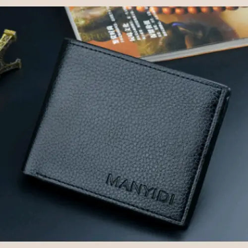 Men’s Short Wallet - Stylish Crocodile Texture Leather