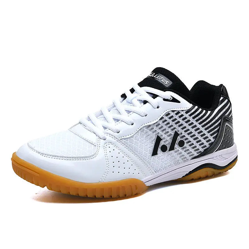 Men’s Sports Shoes for Table Tennis and Badminton - White and Black / 39
