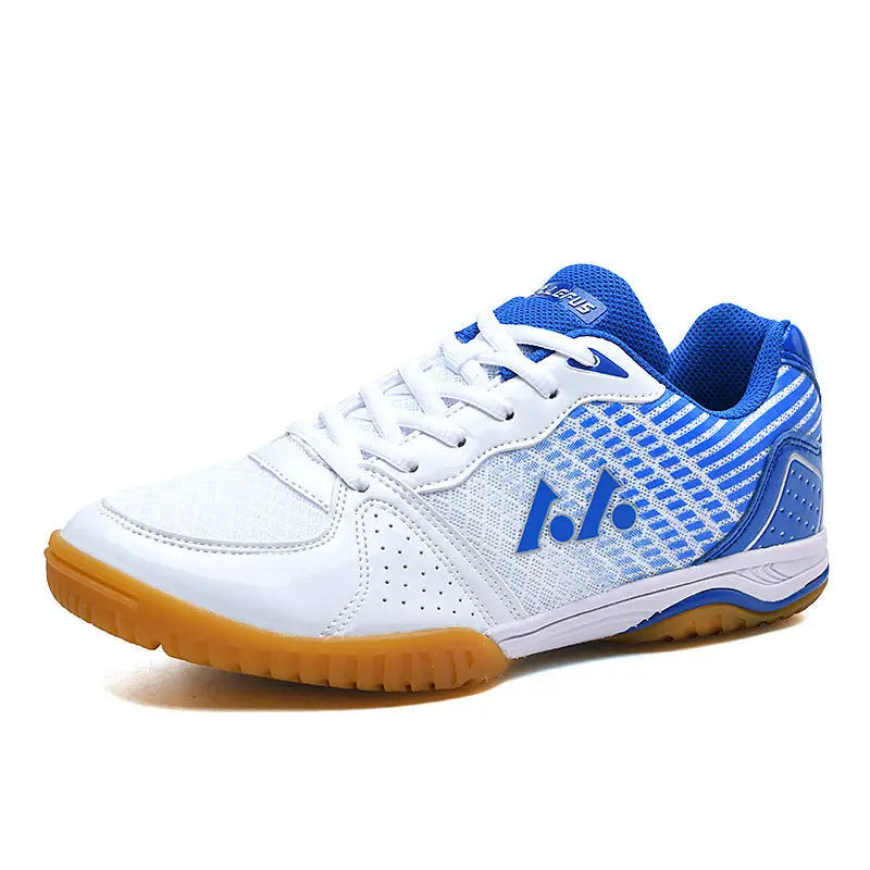 Men’s Sports Shoes for Table Tennis and Badminton - White and Blue / 45