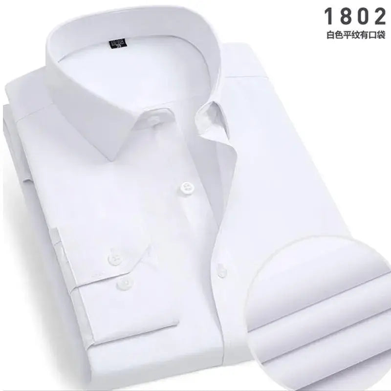 R&z - Spring New Men’s Striped long-sleeved Shirt Non-ironing Anti-wrinkle Comfortable Breathable Business Casual