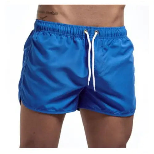 Men’s Trimmed Shorts Loungewear Beach Sports Shorts - Lake Blue / L