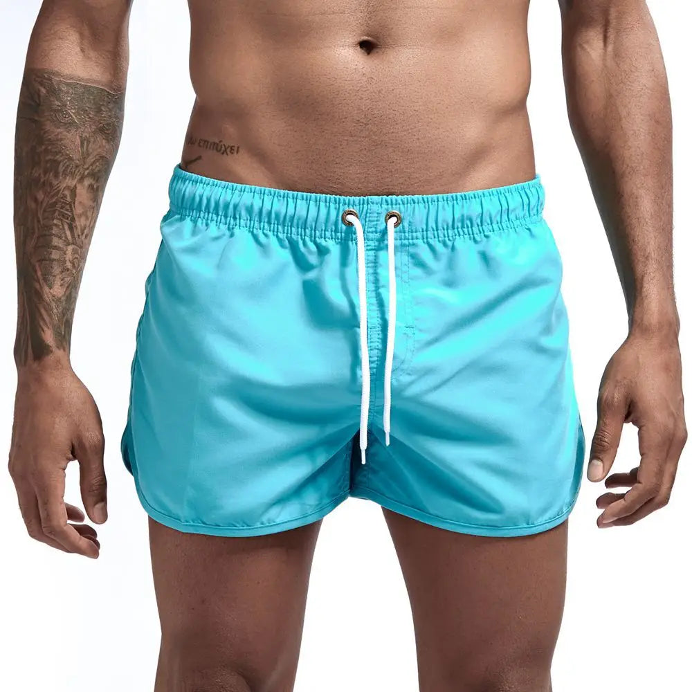Men’s Trimmed Shorts Loungewear Beach Sports Shorts - Light blue / XXL