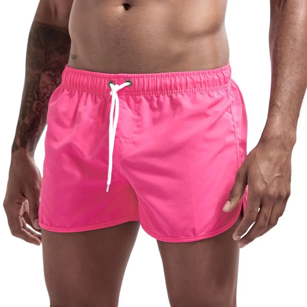 Men’s Trimmed Shorts Loungewear Beach Sports Shorts - Pink / XXL