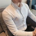 R&z - Premium Men’s Ultra-Stretch Shirt - High-Quality Silky Business Formal Long-Sleeve Shirt for Social and Casual