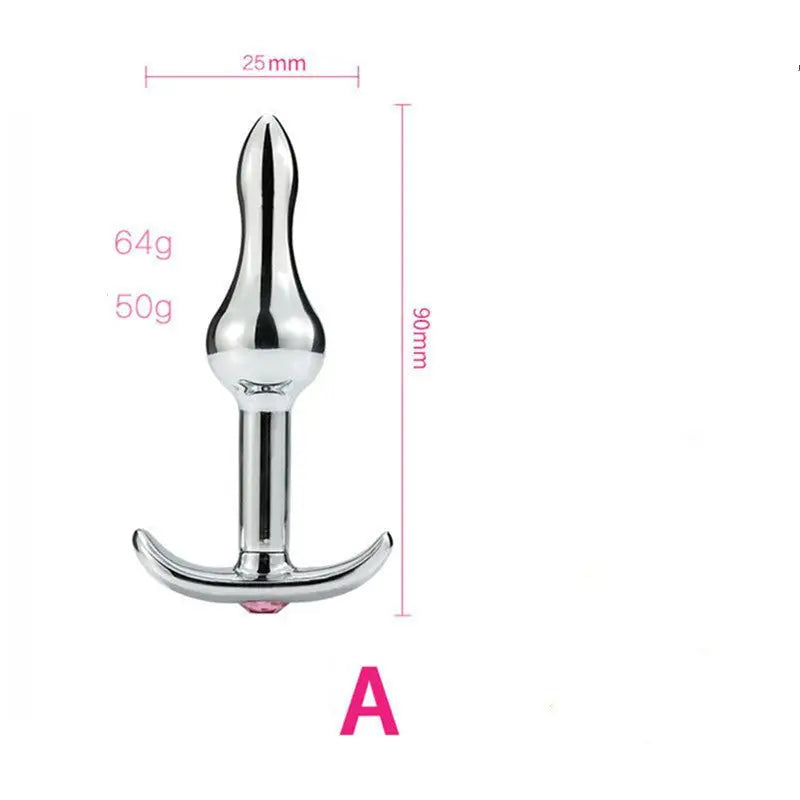 Metal Anal Toy Set for Adult Pleasure and Exploration - Sliver / 90x25mm