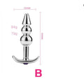 Metal Anal Toy Set for Adult Pleasure and Exploration - Sliver / 98x28mm