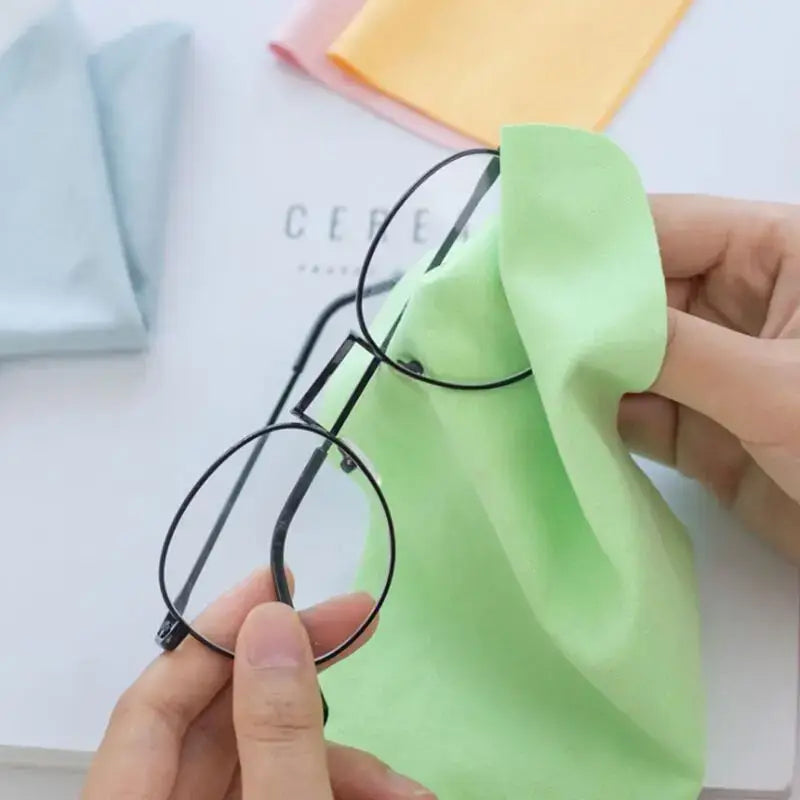 R&z - Microfiber Glasses Cleaning Cloth Chamois Glasses Cleaner For Lens Phone Screen Cleaning Wipes - Mixed Solid 5pcs