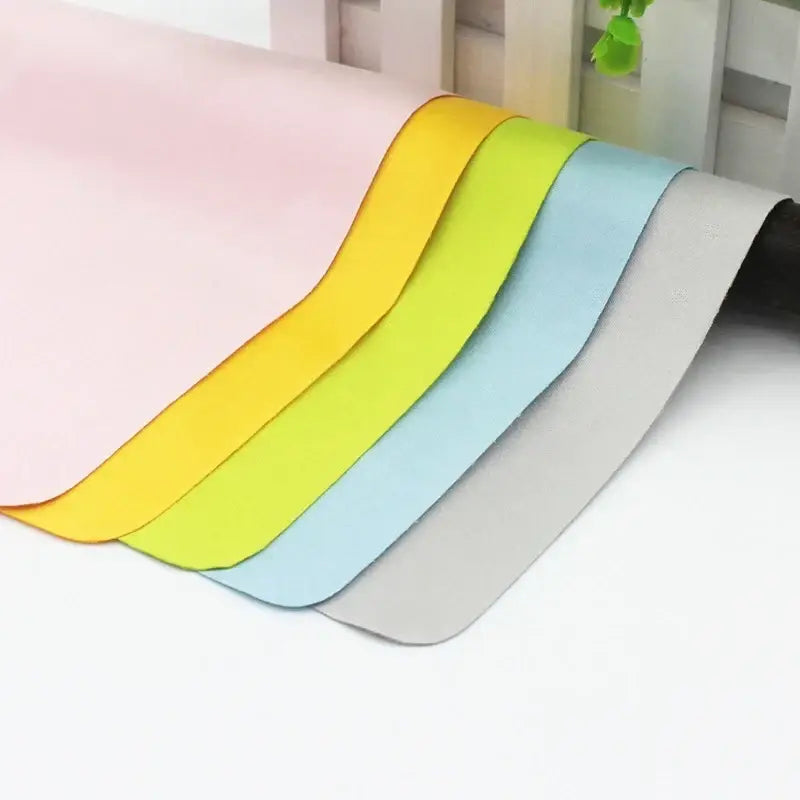 R&z - Microfiber Glasses Cleaning Cloth Chamois Glasses Cleaner For Lens Phone Screen Cleaning Wipes - Mixed Solid 5pcs