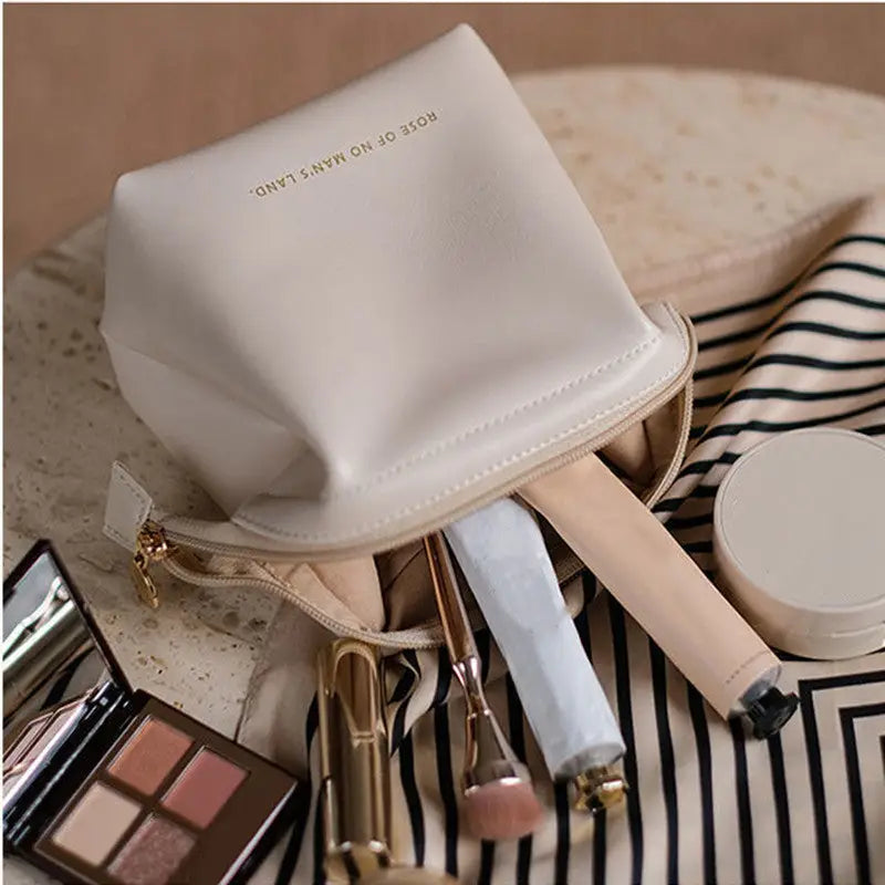 Mini Makeup Bags - Waterproof PU Leather Travel Set - Women’s Bags