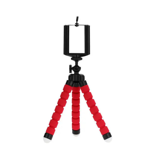 Mini Tripod Stand for Cameras and Smartphones - Red