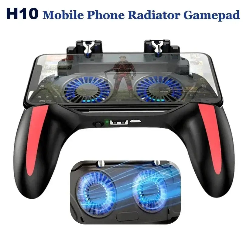 R&z - Mobile Phone Game Handle with Radiator Aim Shooting Gamepad Joystick Controller for IOS Android Gaming Accessories