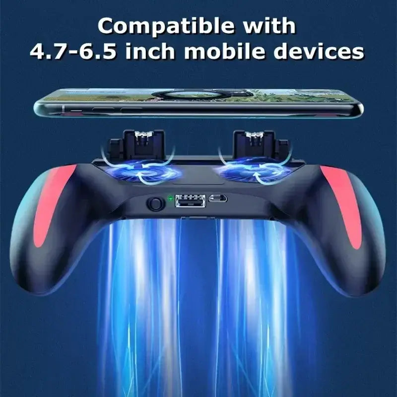 R&z - Mobile Phone Game Handle with Radiator Aim Shooting Gamepad Joystick Controller for IOS Android Gaming Accessories