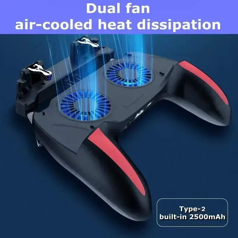 R&z - Mobile Phone Game Handle with Radiator Aim Shooting Gamepad Joystick Controller for IOS Android Gaming Accessories