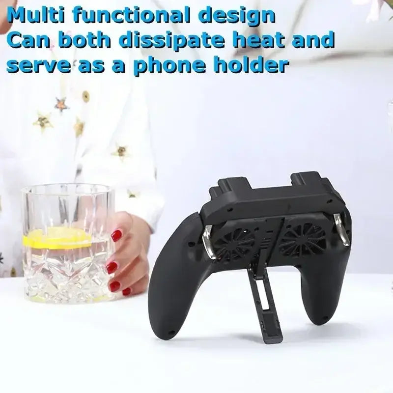 R&z - Mobile Phone Game Handle with Radiator Aim Shooting Gamepad Joystick Controller for IOS Android Gaming Accessories