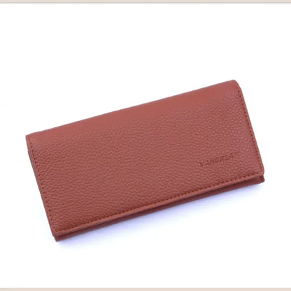 Ms. Contrast Multi-function Candy Color Wallet Clutch - Khaki - Wallets