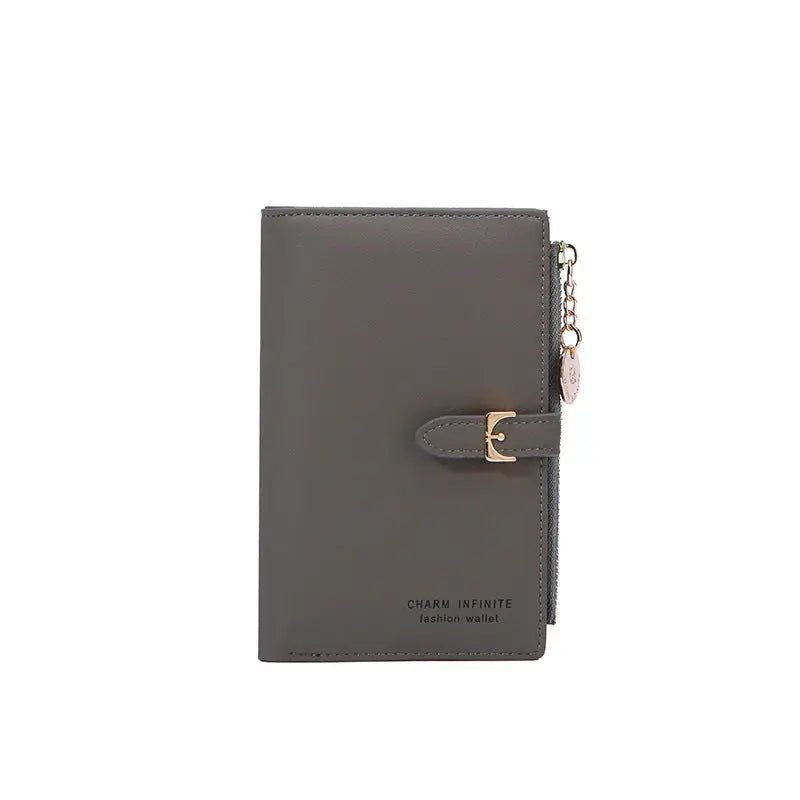 Multifunctional Women's Short Wallet in Gray