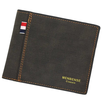 New Matte Men’s Wallet - Short &amp; Multifunctional Design - Black