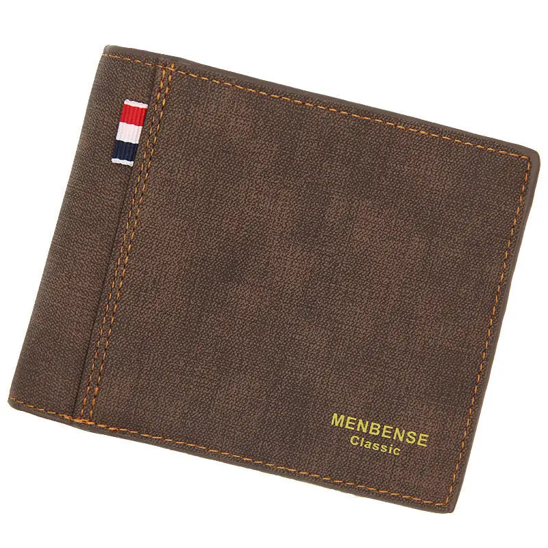 New Matte Men’s Wallet - Short & Multifunctional Design - Deep coffee