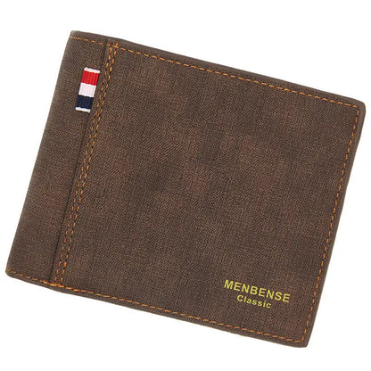New Matte Men’s Wallet - Short &amp; Multifunctional Design - Deep coffee