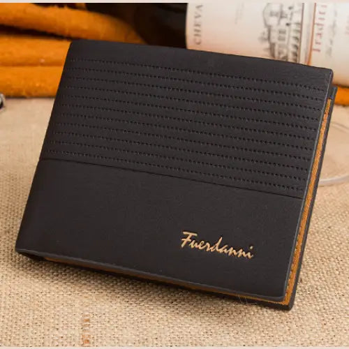 New Men’s Short Wallet with Large Capacity Design
