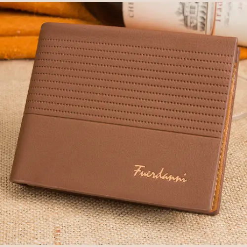 New Men’s Short Wallet with Large Capacity Design