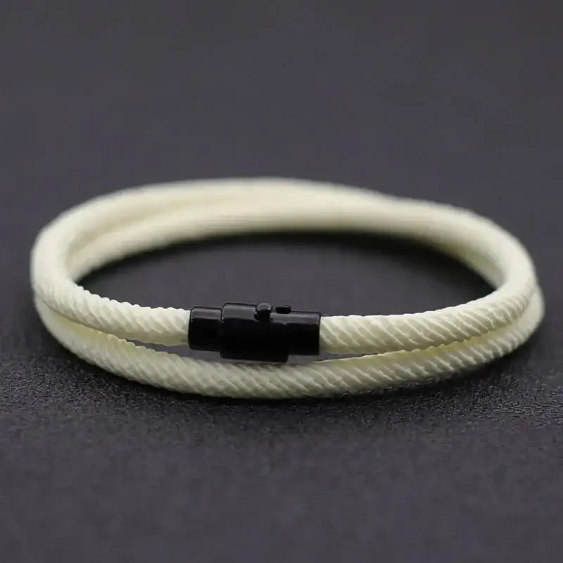 New Minimalist Men Rope Bracelet Double Layer Survival Braclet Homme Accessories Boyfriend Gift Magnet Buckle Pulsera