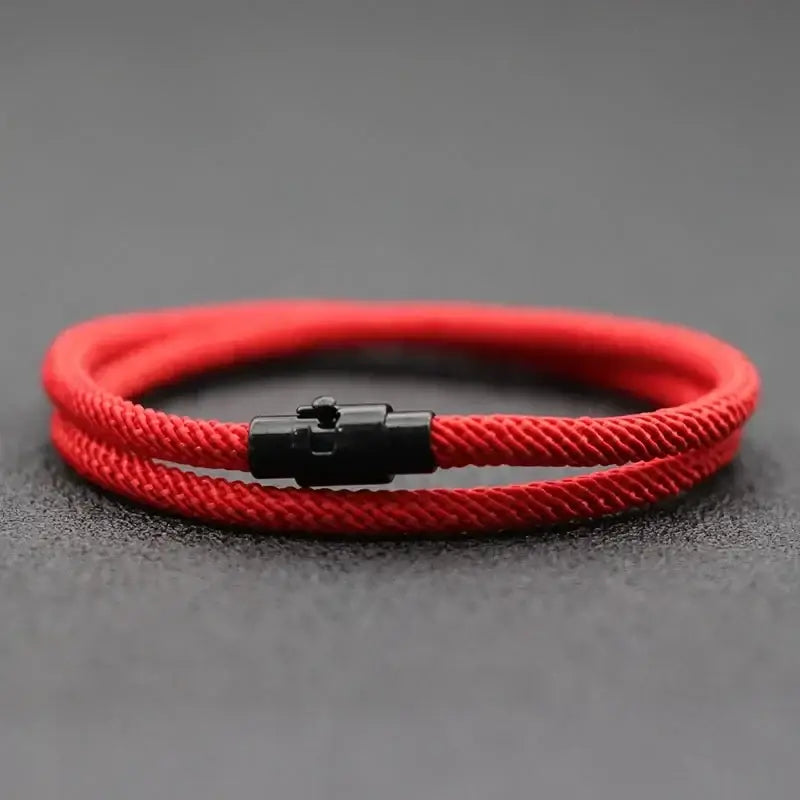 New Minimalist Men Rope Bracelet Double Layer Survival Braclet Homme Accessories Boyfriend Gift Magnet Buckle Pulsera