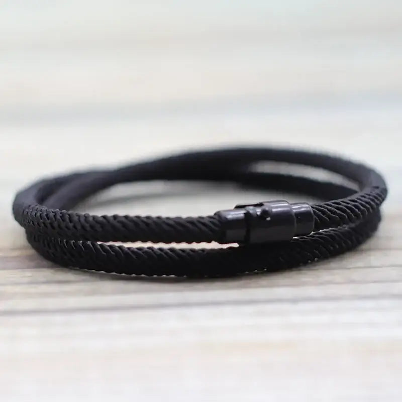 New Minimalist Men Rope Bracelet Double Layer Survival Braclet Homme Accessories Boyfriend Gift Magnet Buckle Pulsera