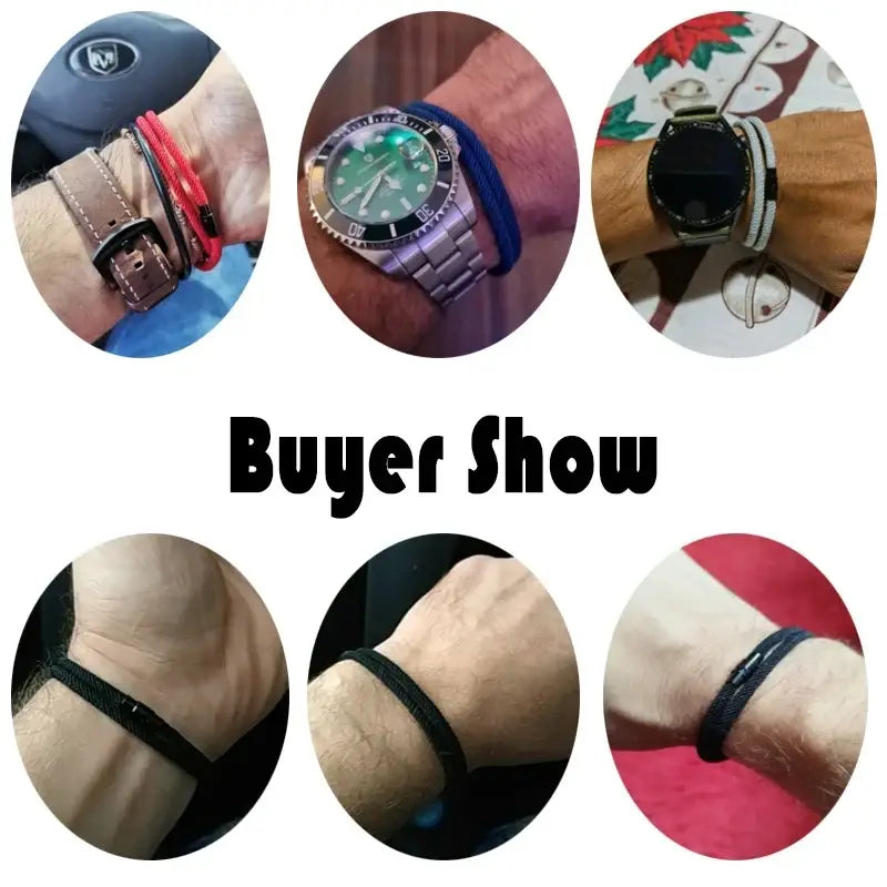 New Minimalist Men Rope Bracelet Double Layer Survival Braclet Homme Accessories Boyfriend Gift Magnet Buckle Pulsera