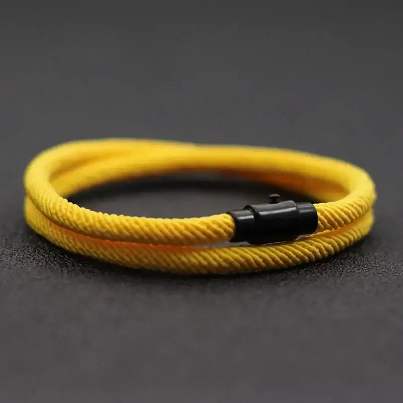 New Minimalist Men Rope Bracelet Double Layer Survival Braclet Homme Accessories Boyfriend Gift Magnet Buckle Pulsera