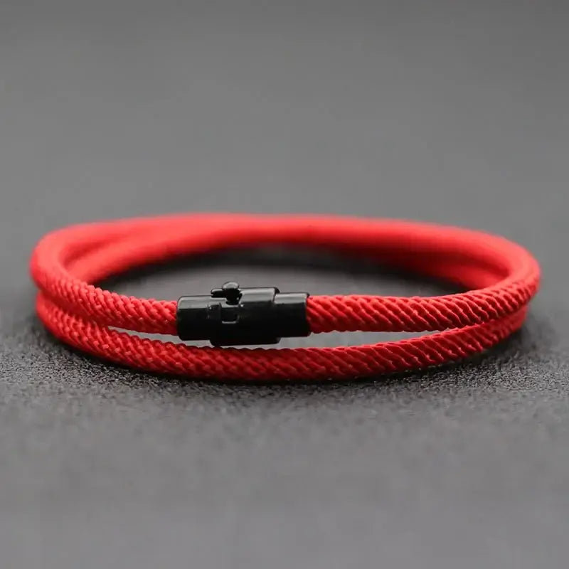 New Minimalist Men Rope Bracelet Double Layer Survival Braclet Homme Accessories Boyfriend Gift Magnet Buckle Pulsera