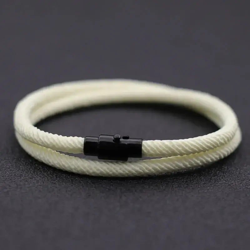 New Minimalist Men Rope Bracelet Double Layer Survival Braclet Homme Accessories Boyfriend Gift Magnet Buckle Pulsera