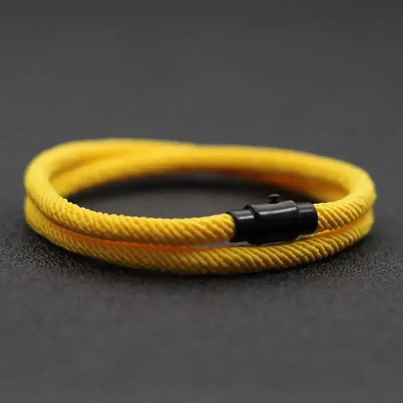 New Minimalist Men Rope Bracelet Double Layer Survival Braclet Homme Accessories Boyfriend Gift Magnet Buckle Pulsera