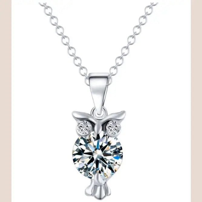 Owl Pendant Necklace - Choker Style