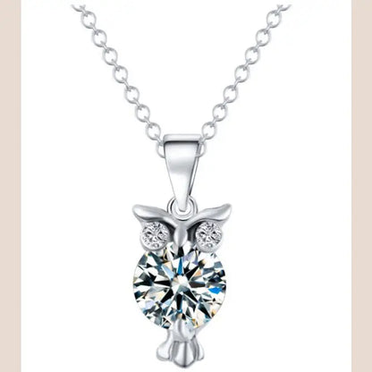Owl Pendant Necklace - Choker Style