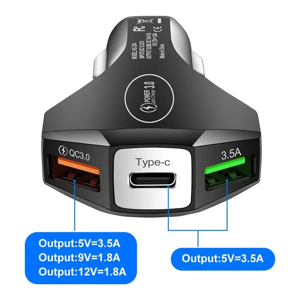 PD 35W Car Charger Mobile Cell Phone Fast Charging Adapter Auto Accessories For Audi A3 8P S3 8V A4 B8 B6 B7 A6 C6