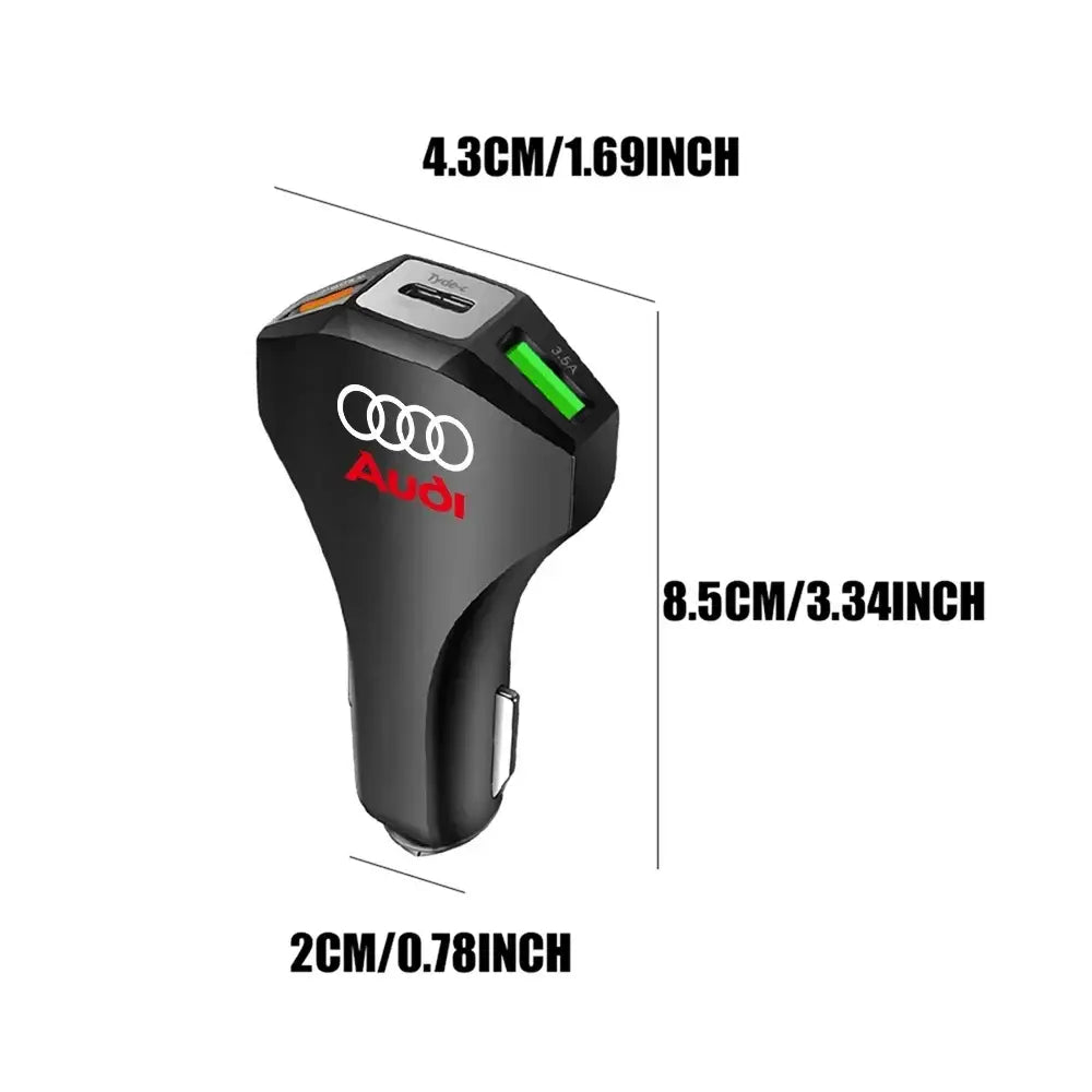 PD 35W Car Charger Mobile Cell Phone Fast Charging Adapter Auto Accessories For Audi A3 8P S3 8V A4 B8 B6 B7 A6 C6