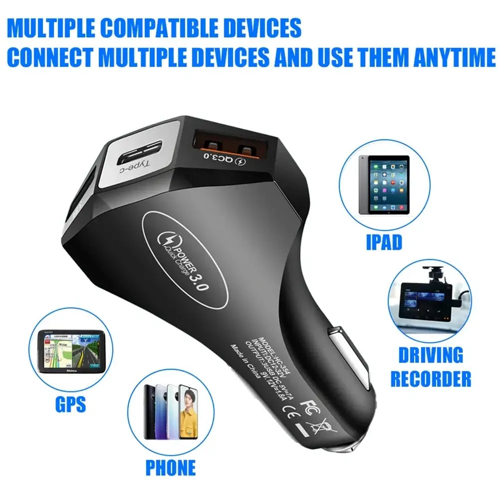 PD 35W Car Charger Mobile Cell Phone Fast Charging Adapter Auto Accessories For Audi A3 8P S3 8V A4 B8 B6 B7 A6 C6