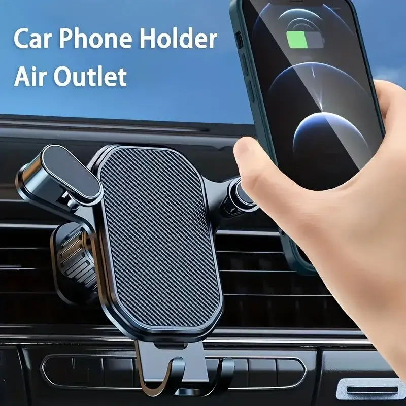R&z - Phone Holder Car Air Vent Clip Mount Mobile Cell Stand Smartphone - black