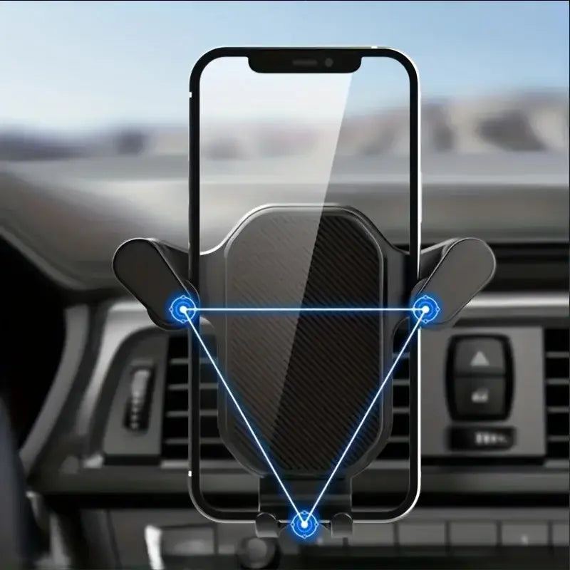 R&z - Phone Holder Car Air Vent Clip Mount Mobile Cell Stand Smartphone - black