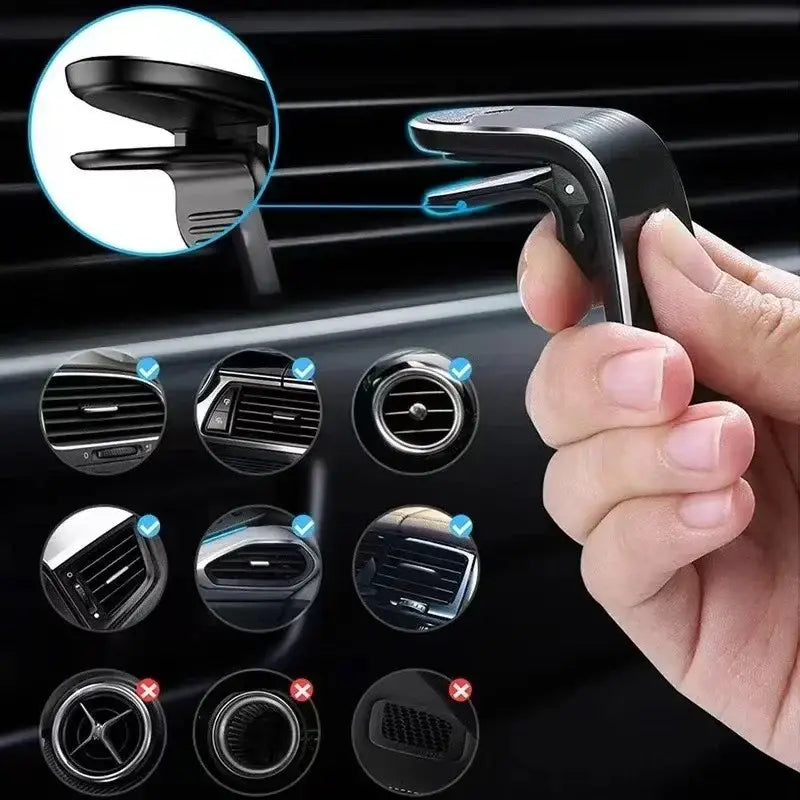 R&z - Phone Holder in Car Phone Stand Clip Mount For Audi RS S Line A3 A4 A5 A6 A7 Quattro Q2 Q3 Q5 Q7