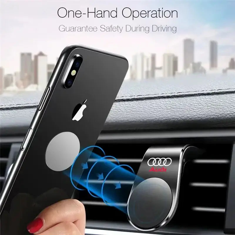 R&z - Phone Holder in Car Phone Stand Clip Mount For Audi RS S Line A3 A4 A5 A6 A7 Quattro Q2 Q3 Q5 Q7