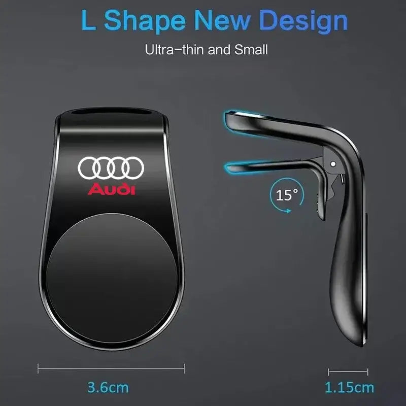 R&z - Phone Holder in Car Phone Stand Clip Mount For Audi RS S Line A3 A4 A5 A6 A7 Quattro Q2 Q3 Q5 Q7