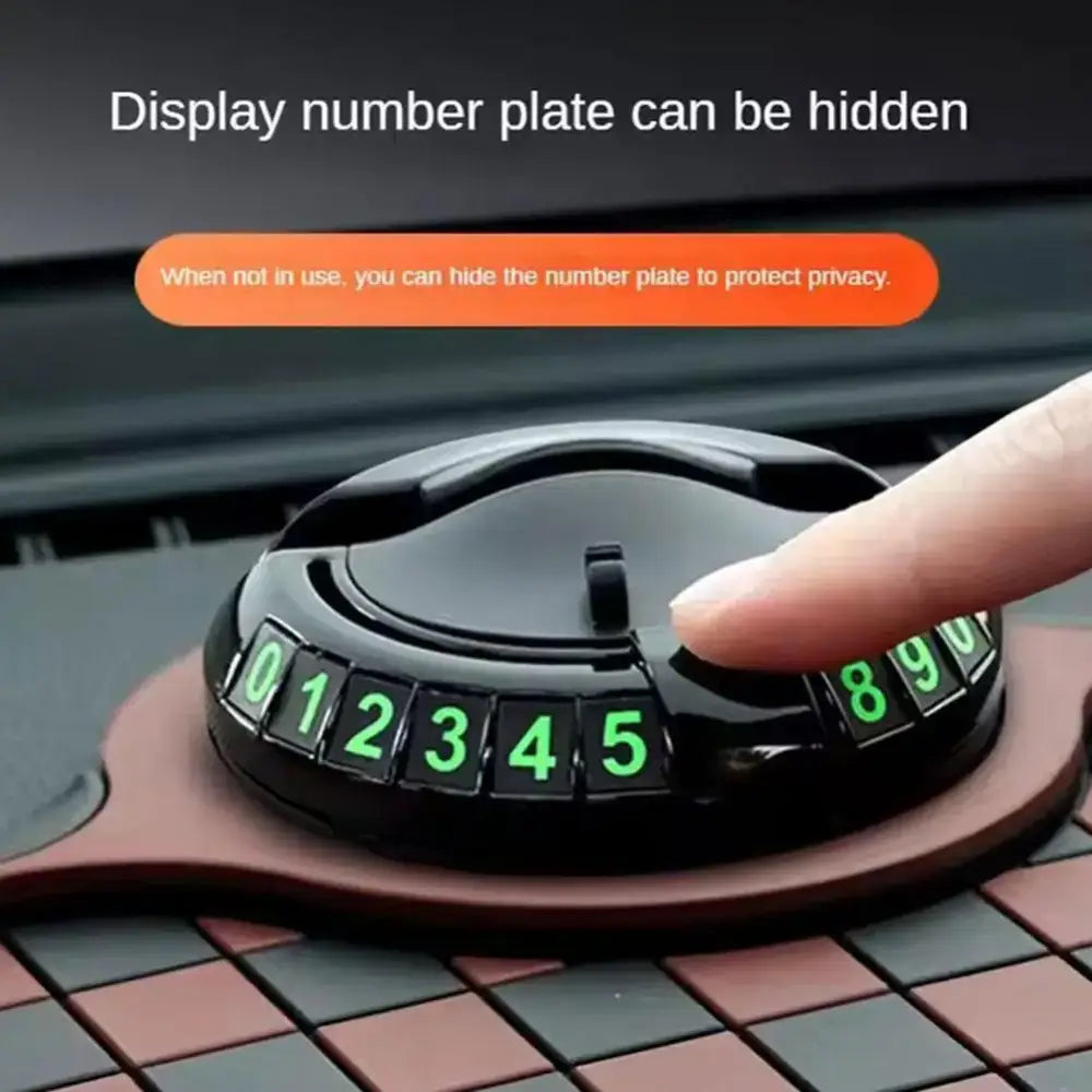 R&z - Phone Holder With Hide Parking Number Plate Interior Accessories