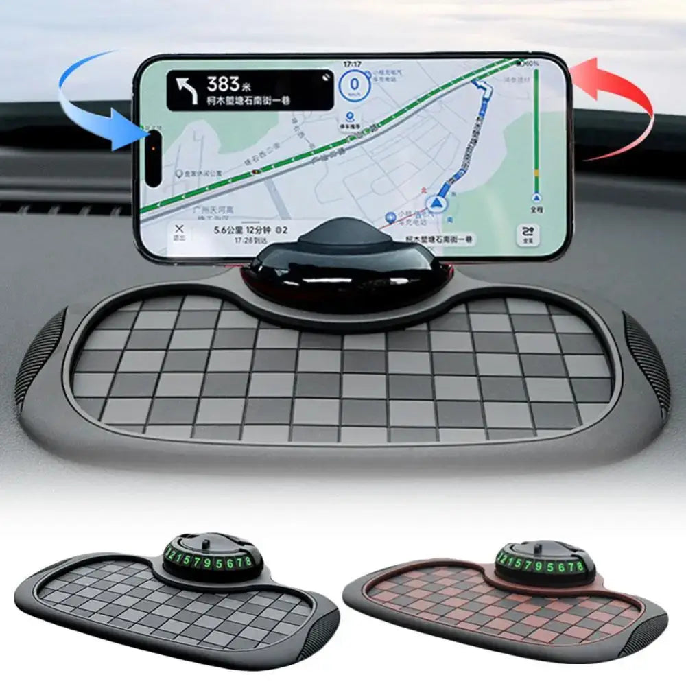 R&z - Phone Holder With Hide Parking Number Plate Interior Accessories