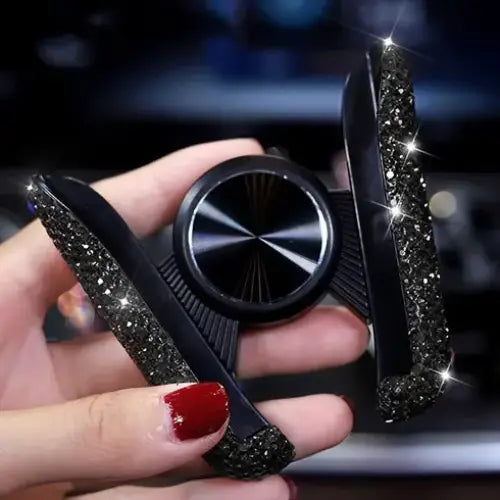 R&z - Phone Holder Women Diamond Crystal - black