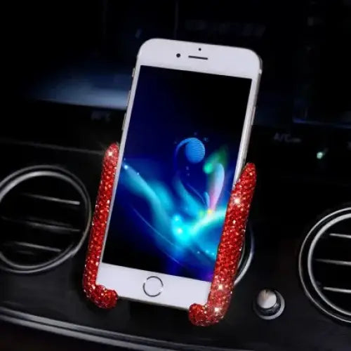 R&z - Phone Holder Women Diamond Crystal - Red